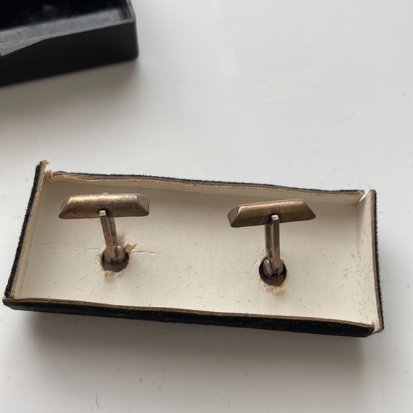 Vintage Cufflinks Hebrew Letters “Shalom” Sterling Silver - Picture 2 of 3